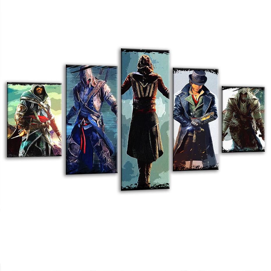 Assassins' Creed 5 Piece HD Multi Panel Canvas Wall Art Frame - Original Frame