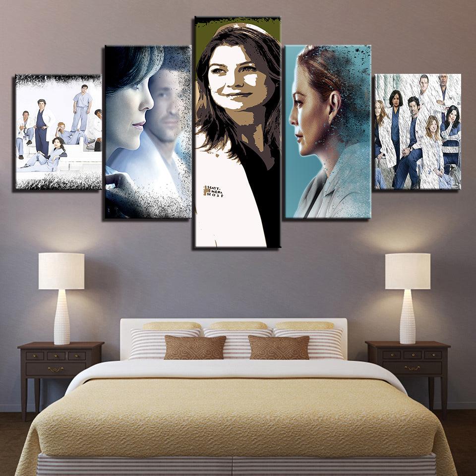 TV Series 5 Piece HD Multi Panel Canvas Wall Art - Original Frame