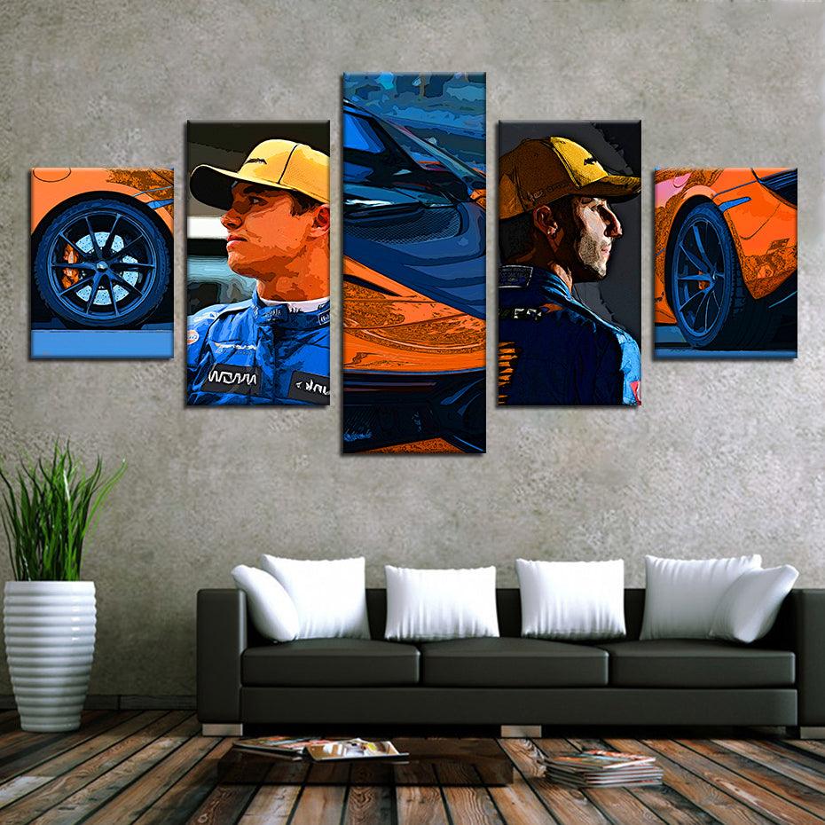 Mighty McLaren 5 Piece HD Multi Panel Canvas Wall Art Frame - Original Frame