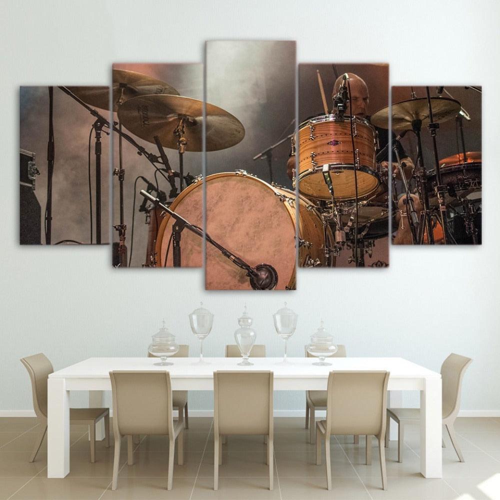 Instrument Drum Rack 5 Piece HD Multi Panel Canvas Wall Art Frame - Original Frame