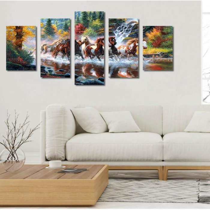 Animal Deer Pictures Vintage Wall Art Canvas Print