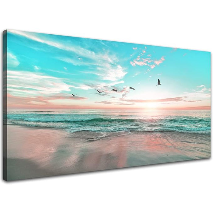 1 Piece Abstract Beach Canvas Wall Art Landscape Art Set