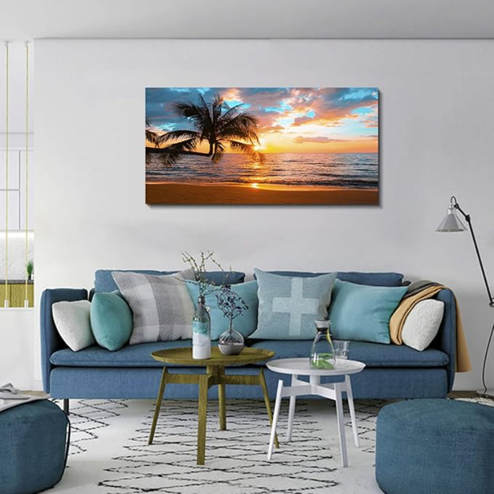 1 Piece Abstract Beach Canvas Wall Art Landscape Art Set