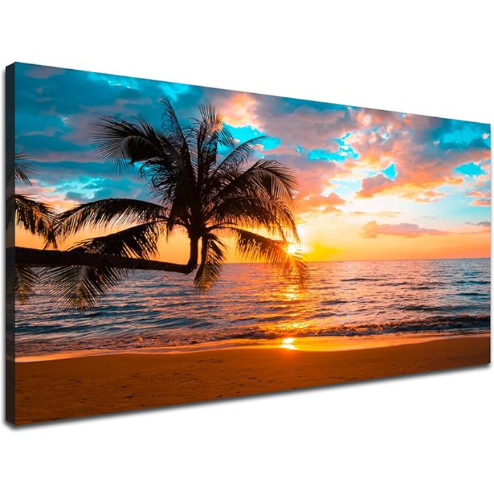 1 Piece Abstract Beach Canvas Wall Art Landscape Art Set