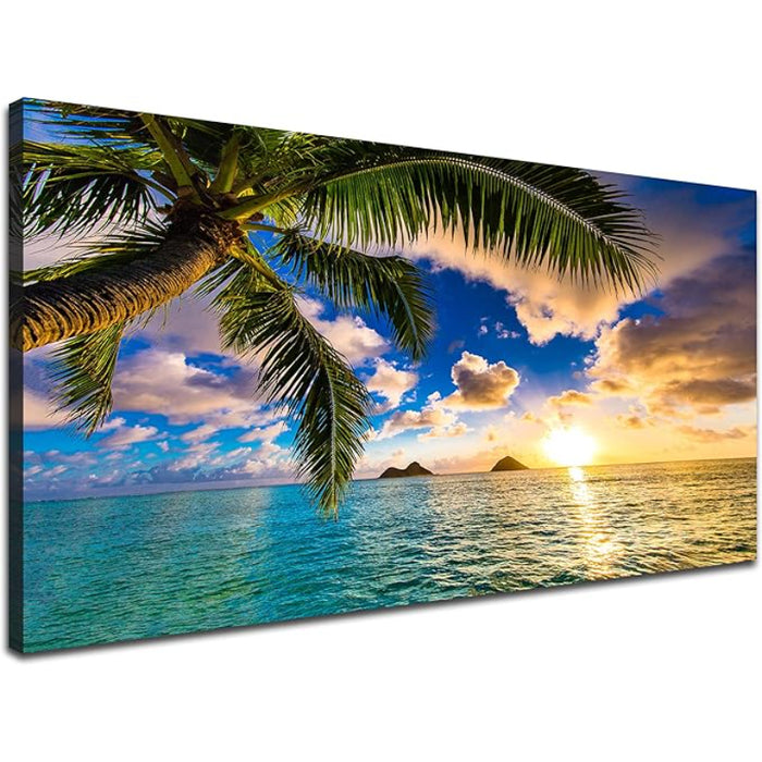 1 Piece Abstract Beach Canvas Wall Art Landscape Art Set