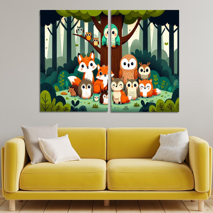 Whimsical Woodland Friends Premium Artwork Frames