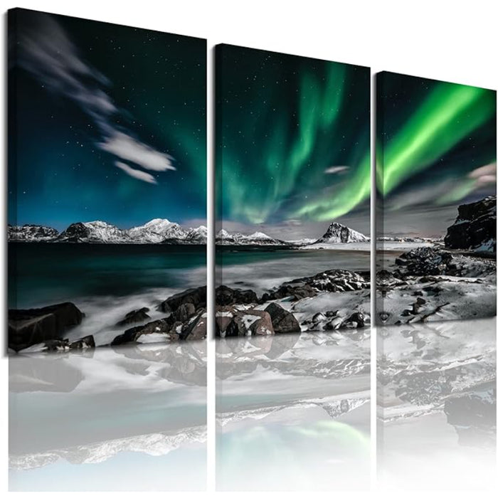 3 Piece Abstract Beach Canvas Wall Art Landscape Art Set