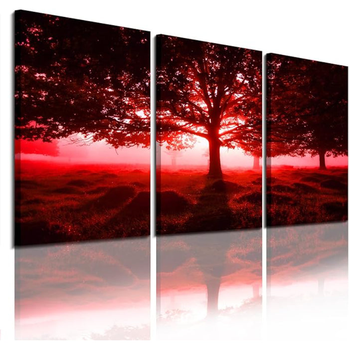 3 Piece Abstract Beach Canvas Wall Art Landscape Art Set