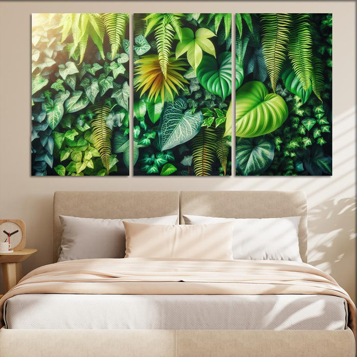 Lush Greenery A Foliage Focused Arrangement Multi-panel Paintings