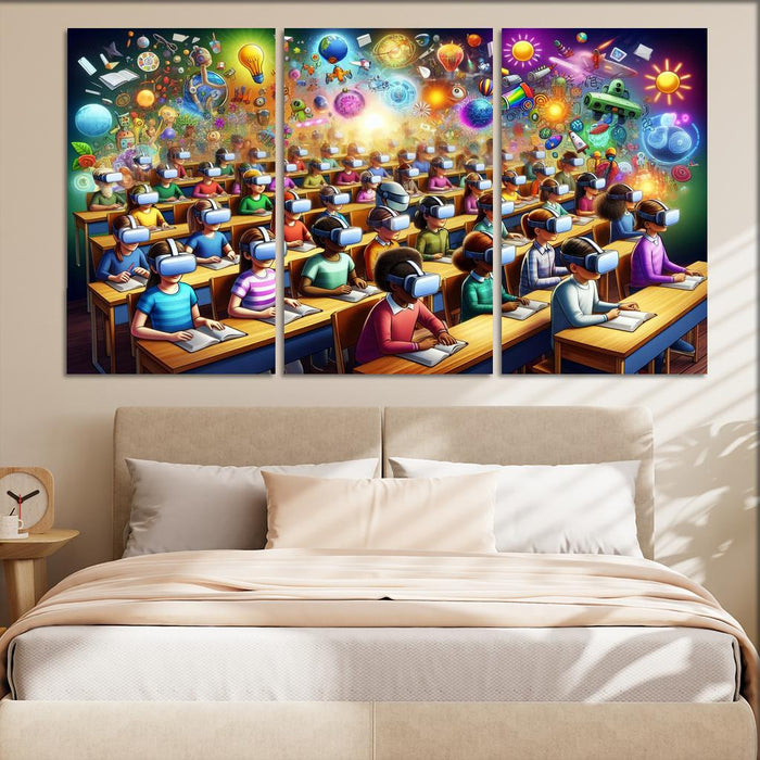 Virtual Reality In Education Transforming Learning Experiences Canvas Paintings Frame