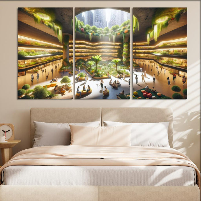 Underground Urban Oasis Modern Paintings Frame