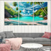 Whispering Palms Cove Abstract Paintings Frame