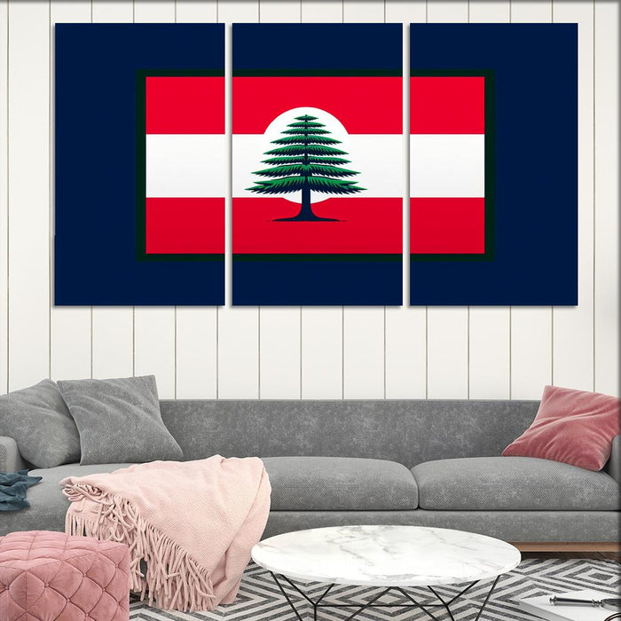 Emblem Of Resilience The Flag Of Lebanon Modern Paintings Frame