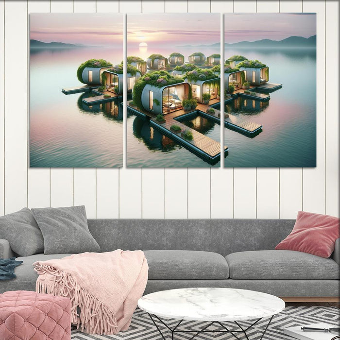 Floating Community Pods Modern Paintings Frame