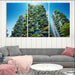 Vertical Forest Towers Modern Paintings Frame