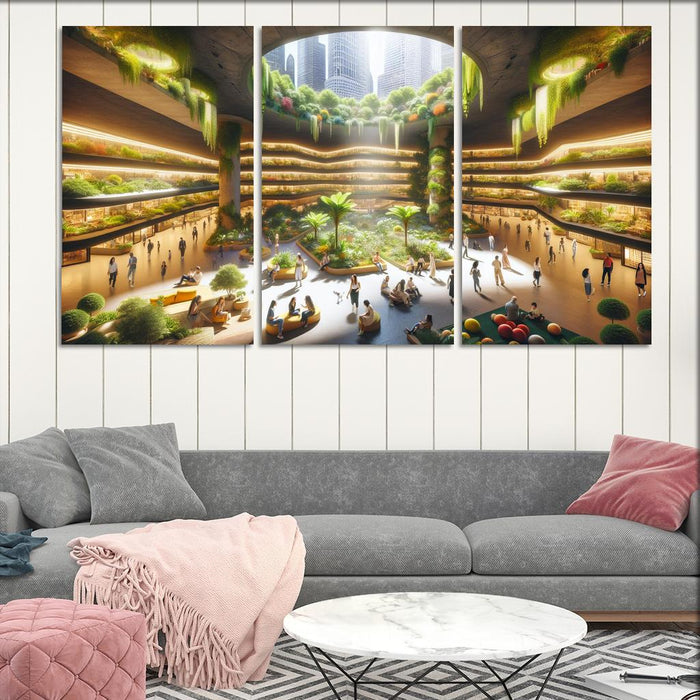 Underground Urban Oasis Modern Paintings Frame