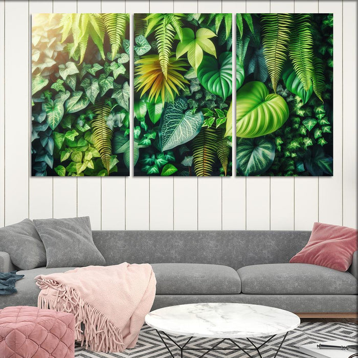 Lush Greenery A Foliage Focused Arrangement Multi-panel Paintings