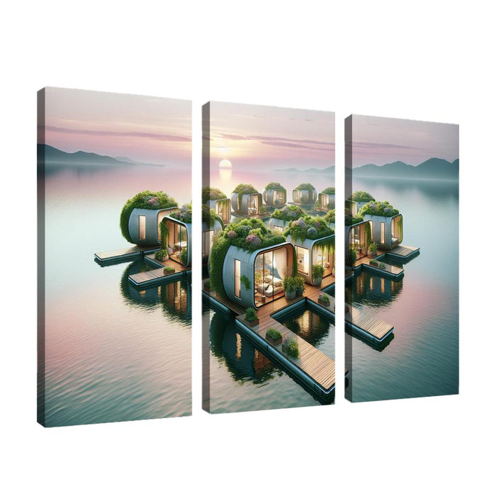 Floating Community Pods Modern Paintings Frame