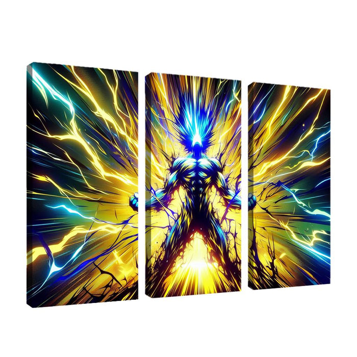 Goku's Spirit Surge Canvas Paintings Frame