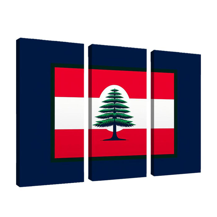 Emblem Of Resilience The Flag Of Lebanon Modern Paintings Frame