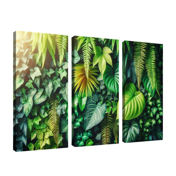 Lush Greenery A Foliage Focused Arrangement Multi-panel Paintings