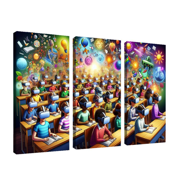 Virtual Reality In Education Transforming Learning Experiences Canvas Paintings Frame