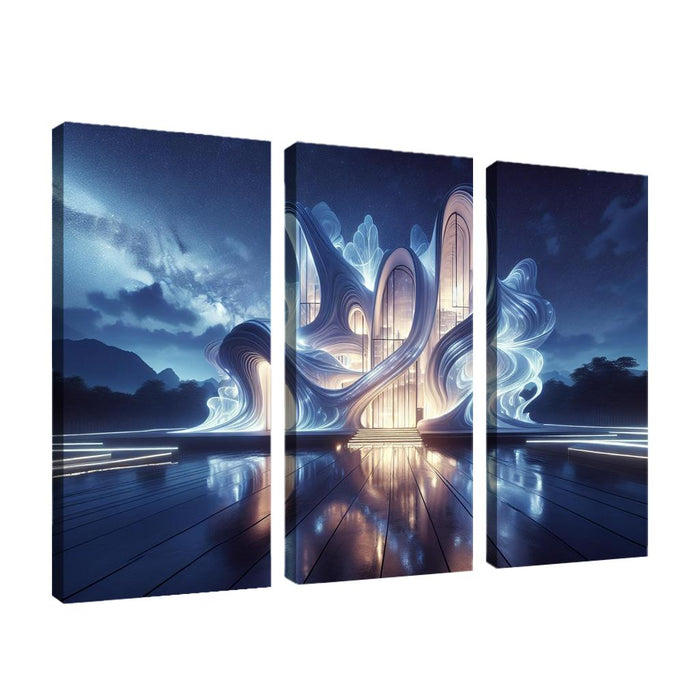 Bioluminescent Structures Modern Paintings Frame