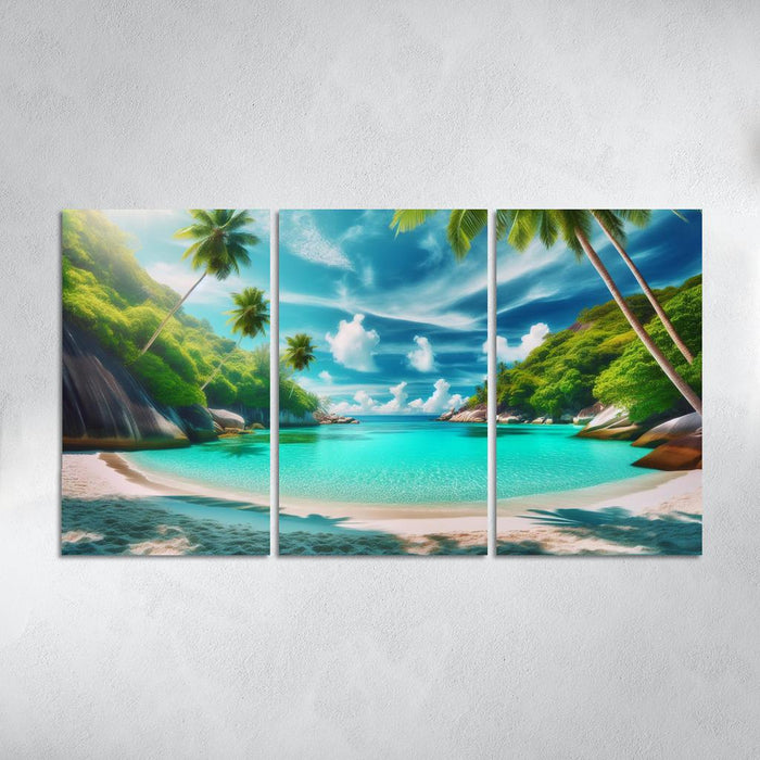 Whispering Palms Cove Abstract Paintings Frame