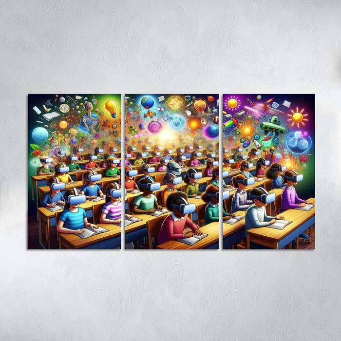 Virtual Reality In Education Transforming Learning Experiences Canvas Paintings Frame