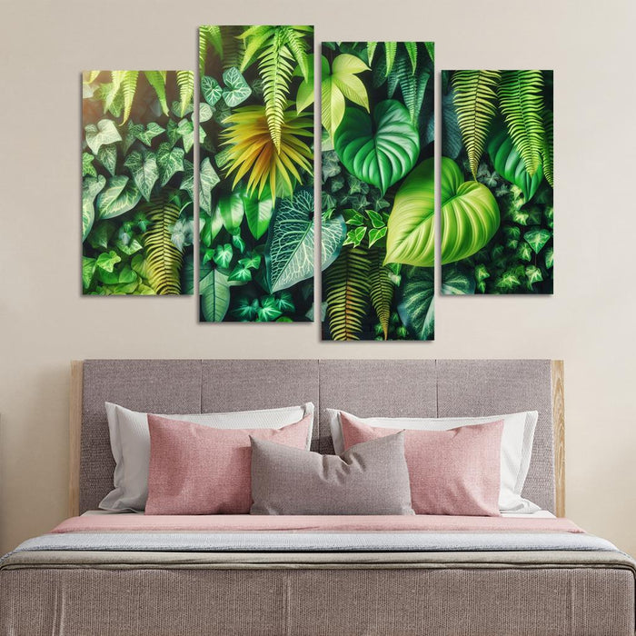 Lush Greenery A Foliage Focused Arrangement Multi-panel Paintings