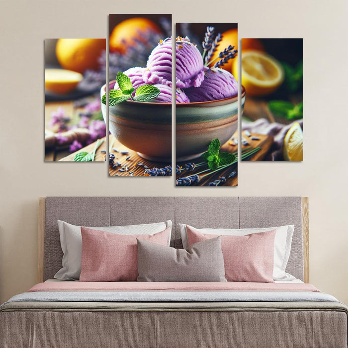 Lavender Lemonade Sorbet Abstract Paintings Frame