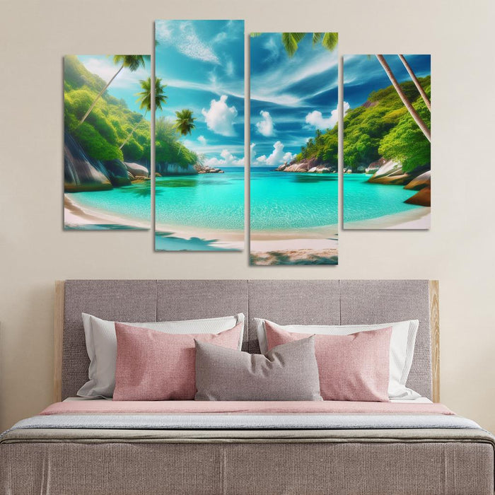 Whispering Palms Cove Abstract Paintings Frame