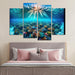 Azure Lagoon A Snorkeler's Paradise Abstract Paintings Frame