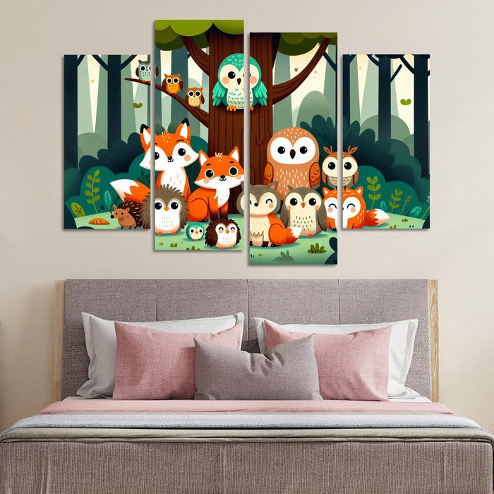 Whimsical Woodland Friends Premium Artwork Frames