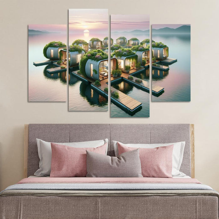 Floating Community Pods Modern Paintings Frame