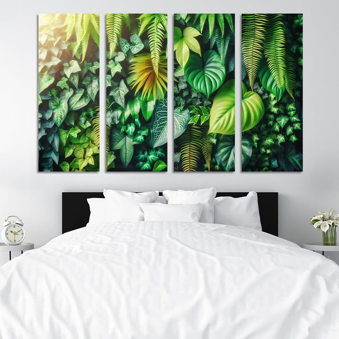 Lush Greenery A Foliage Focused Arrangement Multi-panel Paintings