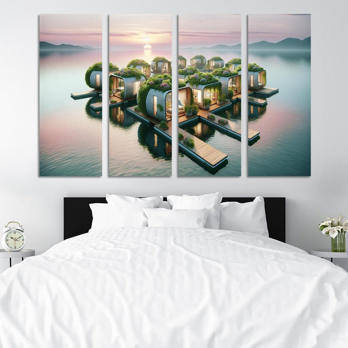 Floating Community Pods Modern Paintings Frame