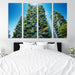 Vertical Forest Towers Modern Paintings Frame