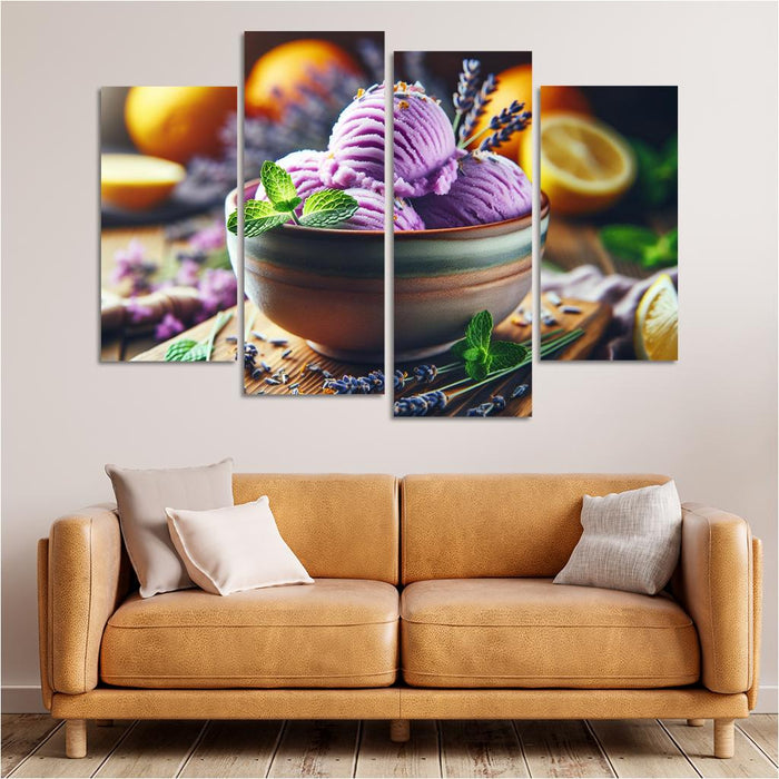 Lavender Lemonade Sorbet Abstract Paintings Frame