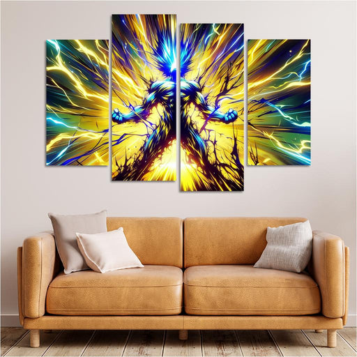 Goku's Spirit Surge Canvas Paintings Frame