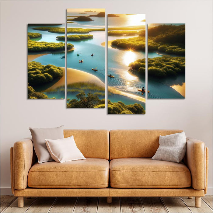 Crystal Waters A Kayaking Adventure Abstract Paintings Frame