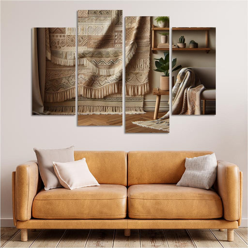 Textured Fabric Wall Hanging Framed Paintings