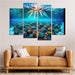 Azure Lagoon A Snorkeler's Paradise Abstract Paintings Frame