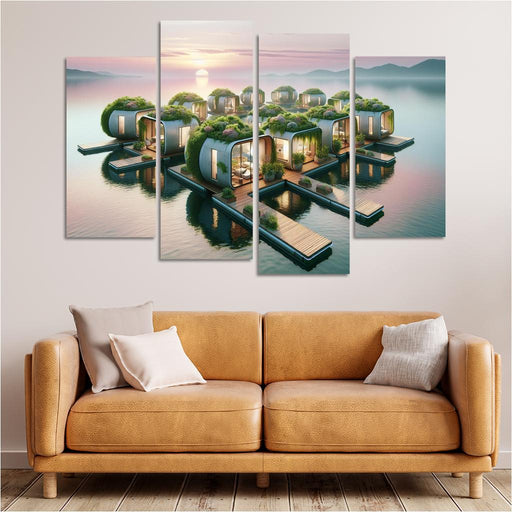 Floating Community Pods Modern Paintings Frame