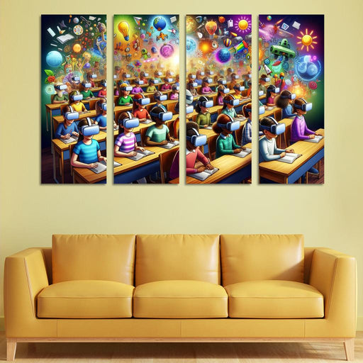 Virtual Reality In Education Transforming Learning Experiences Canvas Paintings Frame