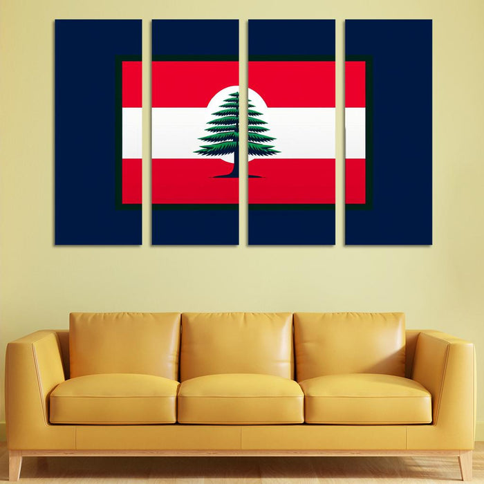 Emblem Of Resilience The Flag Of Lebanon Modern Paintings Frame