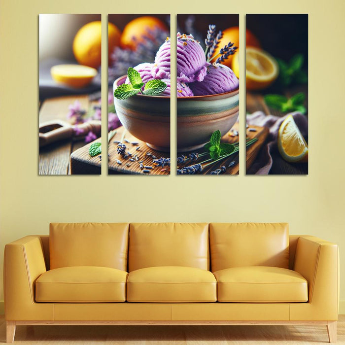 Lavender Lemonade Sorbet Abstract Paintings Frame