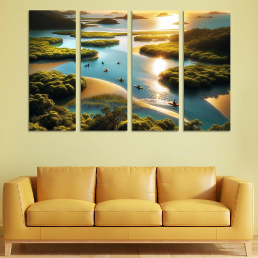 Crystal Waters A Kayaking Adventure Abstract Paintings Frame