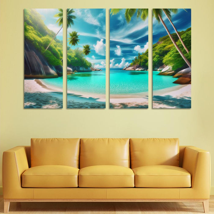 Whispering Palms Cove Abstract Paintings Frame