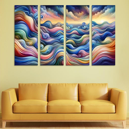 Cascading Echoes Of Emotion Multi-panel Paintings